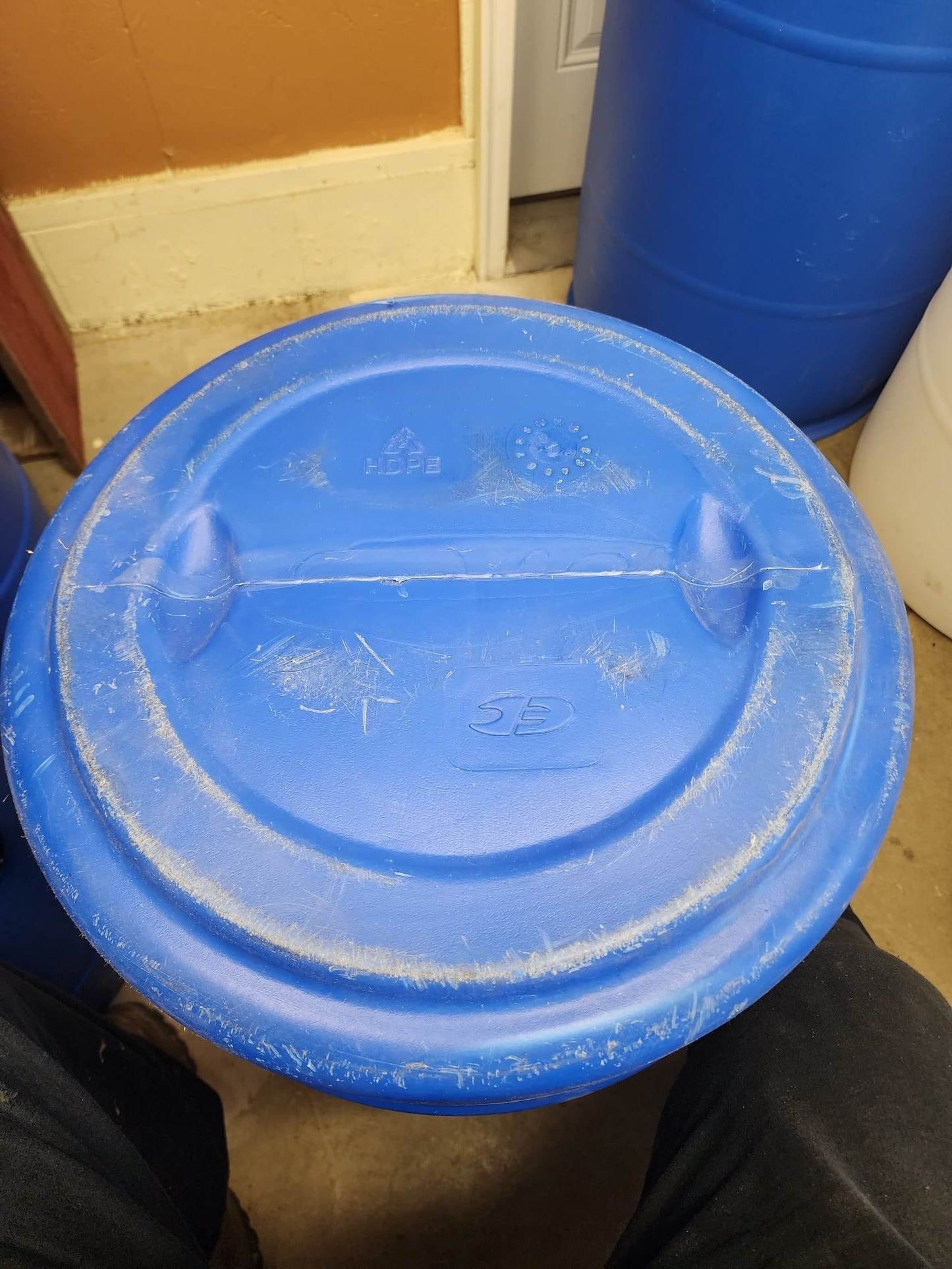 30 Gallon Blue Top Barrel